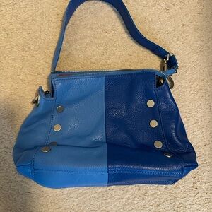 Hammit Two Tone Blue Leather Shoulder Bag